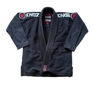 KINGZ Kimonos 2.0 Basics Jiu Jitsu Youth Gi‎ Size M1 BJJ Judo Black MMA Top Only